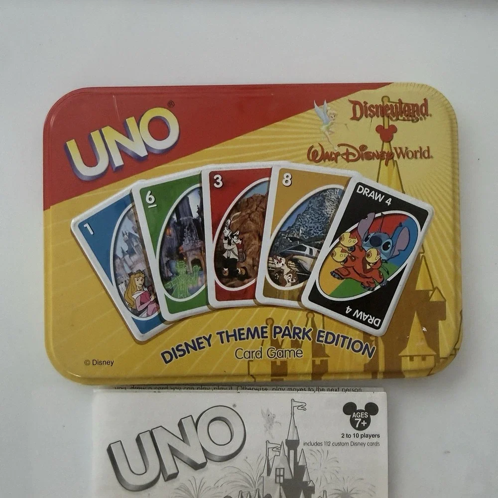 Uno Cards Disney Theme Park Edition RETIRED Disneyland Disney World Parks